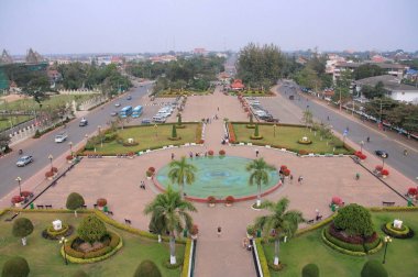 Vientiane sokak sahne