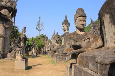WAT Xieng Khuan Buda'nın park