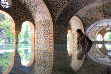 kadındır The Karim hani Nook, yaz pavilion Gülistan Sarayı, Tahran, İran