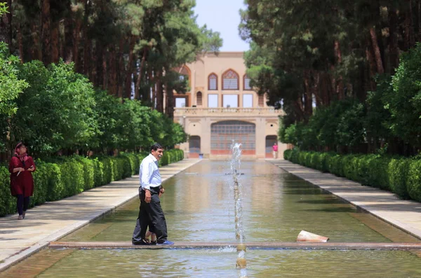 Bagh Dolatabad Yazd Iran Denna Trädgård Landmärken Och Dess Paviljong — Stockfoto