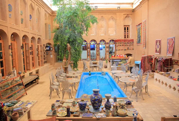 Gården Ett Traditionellt Hus Yazd Iran — Stockfoto