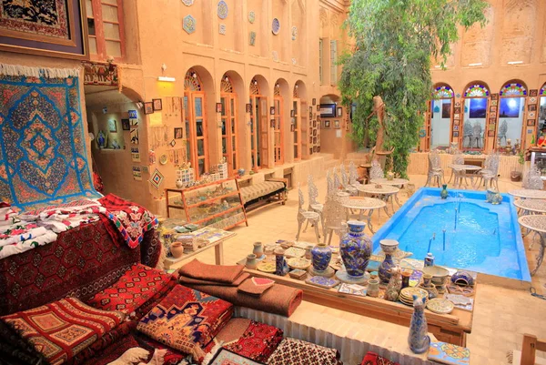 Courtyard Traditional House Yazd Iran — Stock Photo, Image