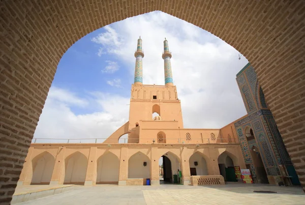 Nézd Régi Város Yazd Iran Híres Szél Torony — Stock Fotó