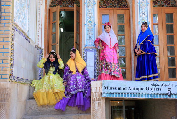 Group of young Iranian muslim women in Shiraz, Iran