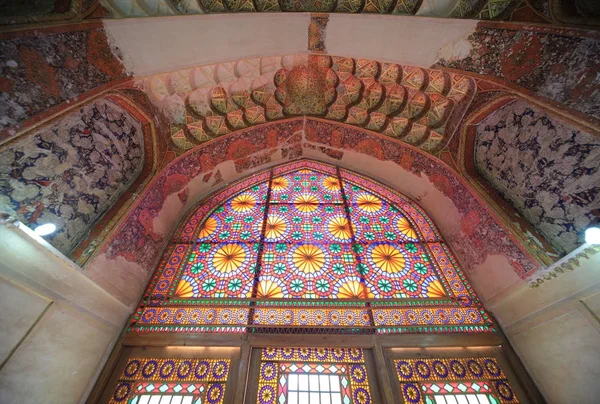 Adornos Orientales Mezquita Nasir Mulk Shiraz Irán — Foto de Stock