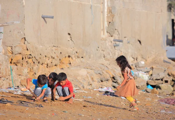 Lokale Kinderen Hormozgan Provincie Qishm Eiland Laft Village Iran — Stockfoto