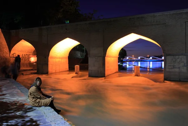 Puente Khaju Posiblemente Mejor Puente Provincia Isfahán Irán Fue Construido — Foto de Stock