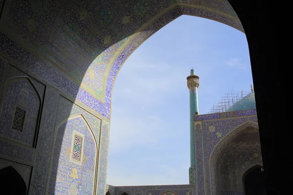 Мечеть Nice Блакитною Плиткою Esfahan Іран — стокове фото