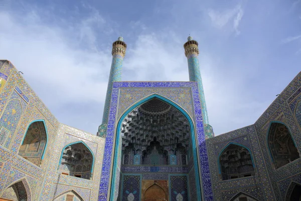 Moskee Met Mooie Blauwe Tegels Esfahan Iran — Stockfoto