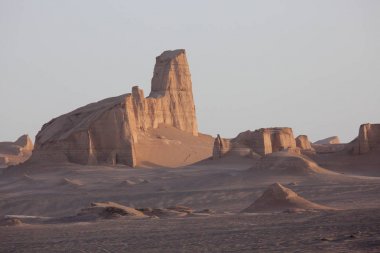 Kerman province-Shafi Abad village and Kaluts (Dasht-e Lut desert)  clipart