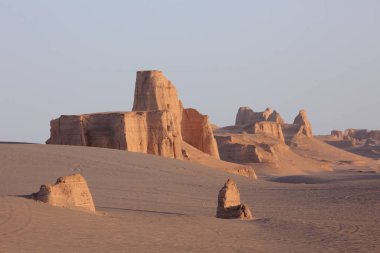 Kerman eyaletinin-Shafi Abad Köyü ve Kaluts (Dasht-e Lut Çölü) 