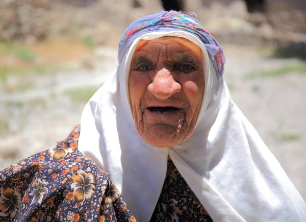 Anciana Provincia Kerman Pueblo Meymand Irán —  Fotos de Stock