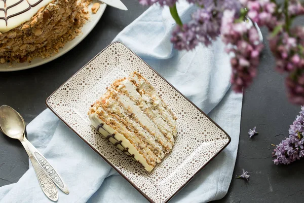 Домашний торт из эстерхази (торт) ) — стоковое фото