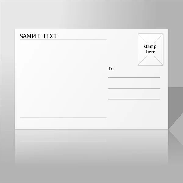 Lege briefkaart vector — Stockvector