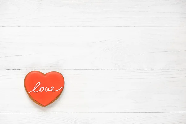 Пряники, прекрасне серце для Валентина до дня Святого Валентина — стокове фото