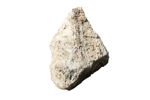 Objekt Auf Weißem Hintergrund Aus Geröll Die Wasser Versunkenen Felsen — Stockfoto