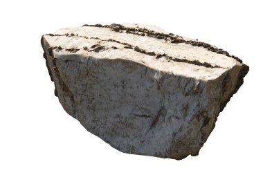 Object textured on white background of Scree Stone : The rocks from the mountains that have been submerged in water are then precipitated. clipart