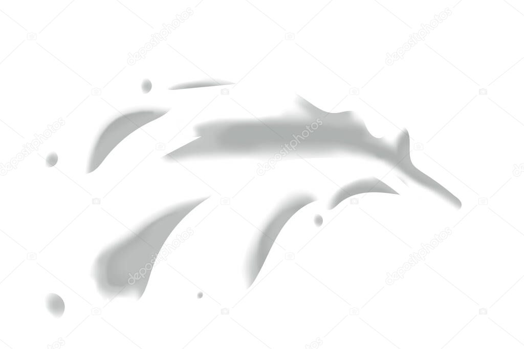 Effect of opaque water for making milk splashes. for background and textured.