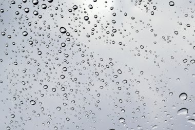 Pencereye yağmur damlaları