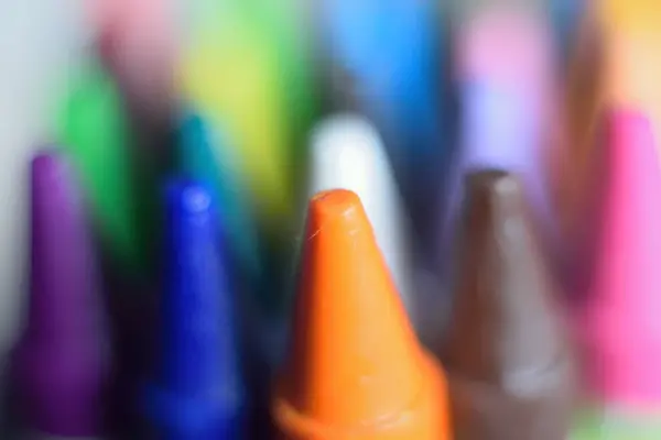 Crayons Colorés Pour Dessin Vue Rapprochée — Photo