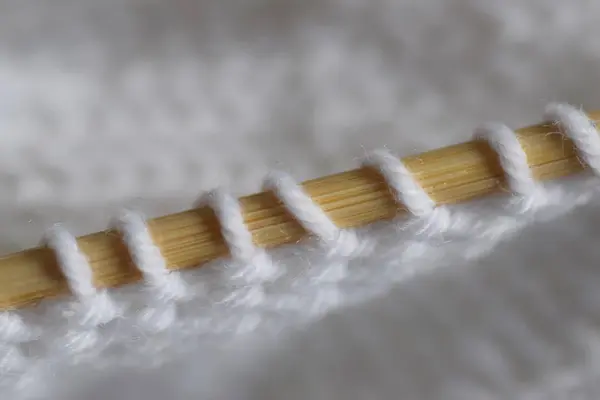 White Wool Texture Needles — Stock Photo, Image