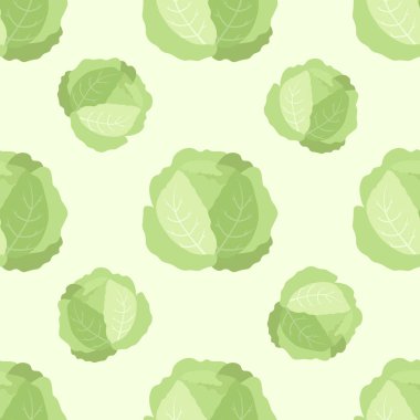 Arka plan düz stil olarak. Dikişsiz desen lahana. Doğal sağlıklı gıda. Sonbaharda hasat.