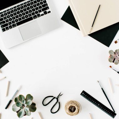 Üstten Görünüm ofis masaları