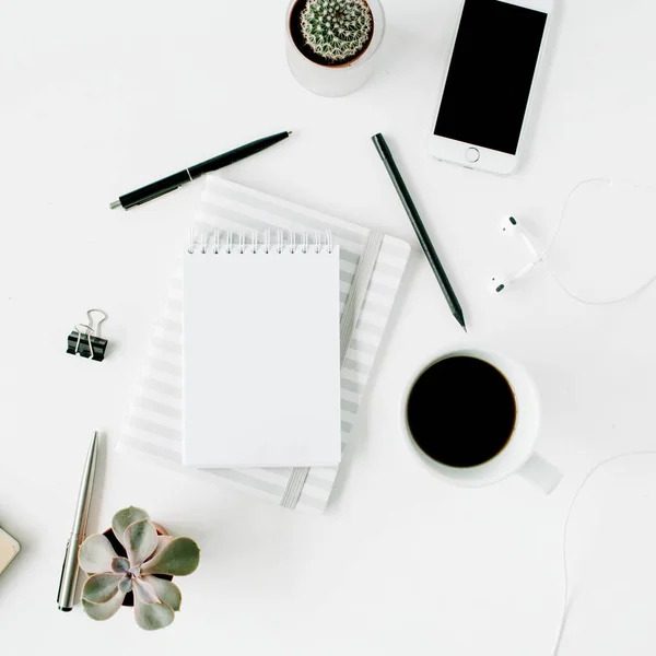 Top view office table — Stock Photo, Image