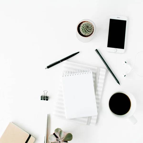 Top view office table — Stock Photo, Image