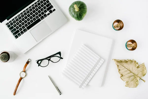 Top view office desk — Stock Photo, Image