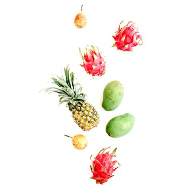Mango, ananas, tutku meyve ve dragon meyve