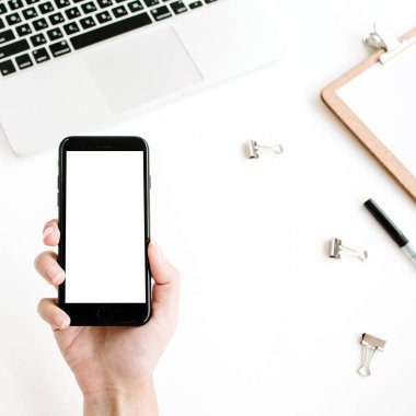 boş ekran el ile Smartphone