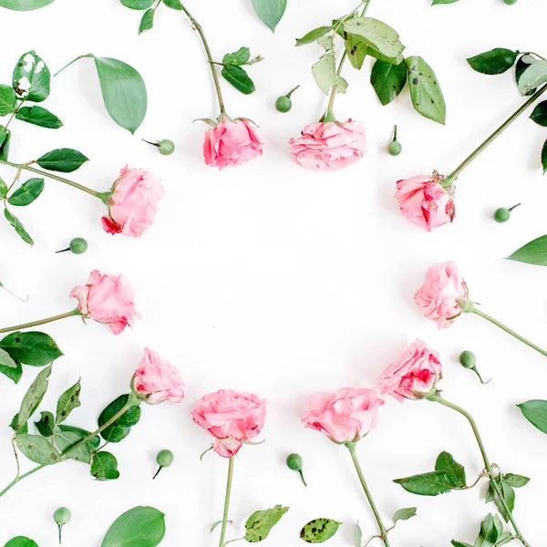 Рамка из розовых роз — стоковое фото