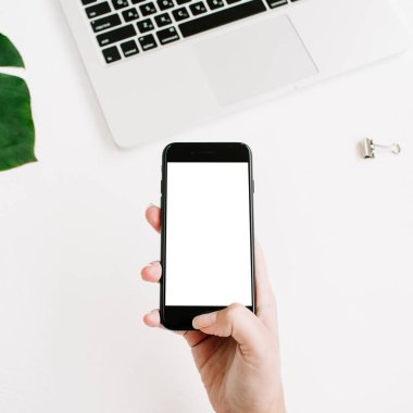 boş ekran el ile Smartphone