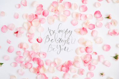 İnspirational alıntı hat ve çiçek desenli ile yapılan