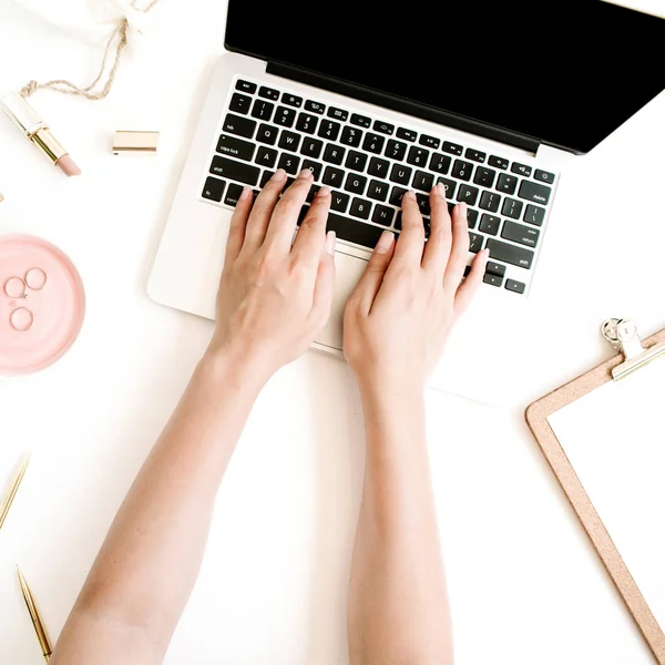 Top view office desk — Stock Photo, Image