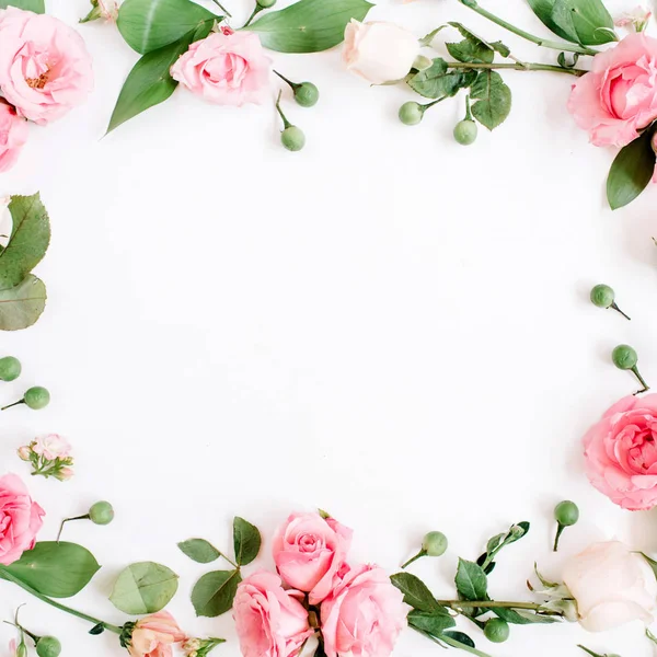 Rosa och beige rosor — Stockfoto