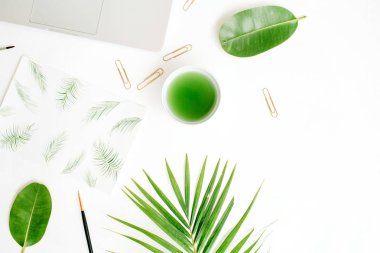 palmiye yaprakları çerçeve 