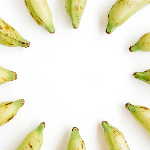 Ronde frame gemaakt van bananen — Stockfoto