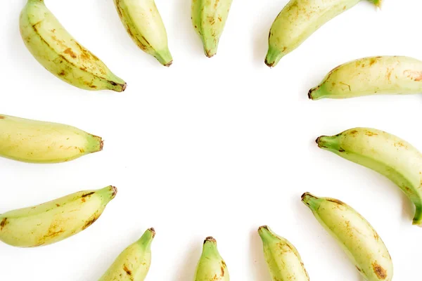 Ronde frame gemaakt van bananen — Stockfoto