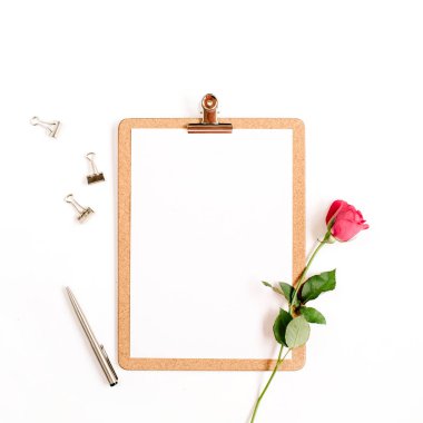 Pano alay yukarı ve pembe Gül çiçek 