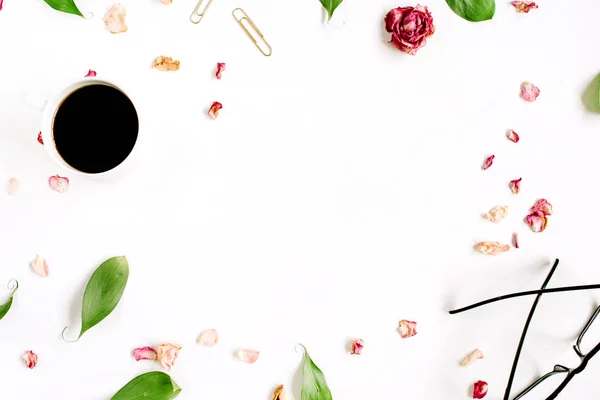 Bud, gözlük, yaprakları, kahve kırmızı gül — Stok fotoğraf