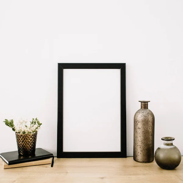 Photo frame with trendy stuff — Stock Photo, Image