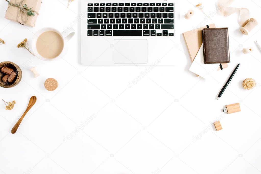 Blogger or freelancer workspace 