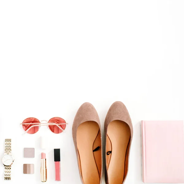 Female pink styled accessories — Stock Photo, Image