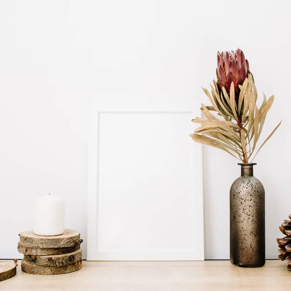 Képkeret protea virág — Stock Fotó