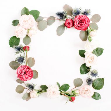 yuvarlak çerçeve çiçek çelenk 