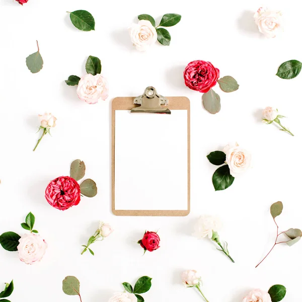 Moldura floral com área de transferência — Fotografia de Stock