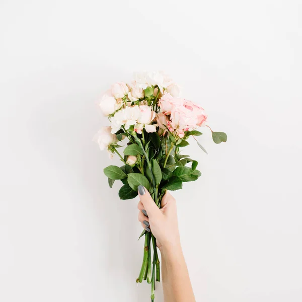 Bouquet in girls hand — Stock Photo, Image