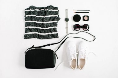 Kadın giysi ve aksesuarları trendy moda siyah tarz 
